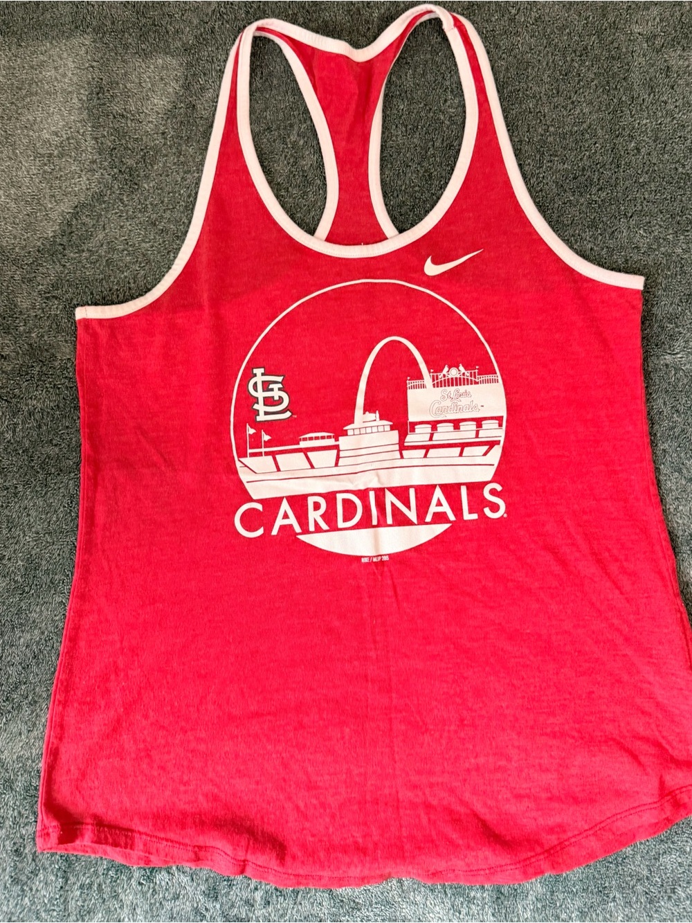 Nike Red Cardinals Women's Racerback Tank with White Trim